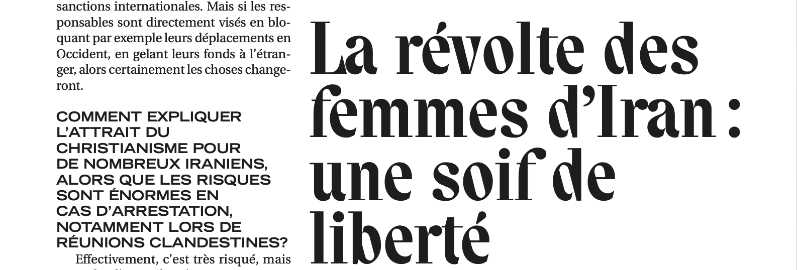 La révolte des femmes d’Iran: une soif de liberté: Christianisme Aujourd’hui